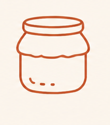 Bocal de levain, au trait
